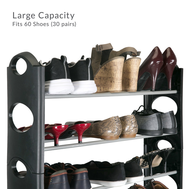 30 Pair Stackable Shoe Rack