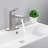 Brushed Nickel Single Handle Bathroom Faucet With Deck For 1 Or 3 Holes,Laundry Vanity Sink Faucet With Two 9/16" Hoses-121292129