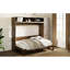 Lit double en bois antique avec garde-robe, tiroirs et espaces de rangement pratiques - Économie d'espace et tablettes polyvalentes de haute qualité