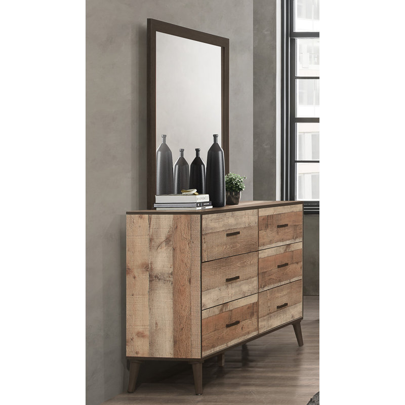 Commode double l 6,5,5 po avec miroir Valverde