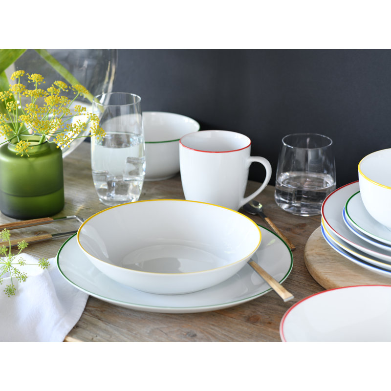 Luna Color Line Piece Porcelain Dinnerware Set - Service for 4
