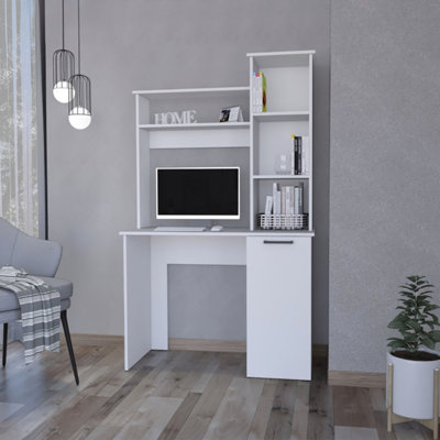 3-Tier Storage Shelves Computer Desk