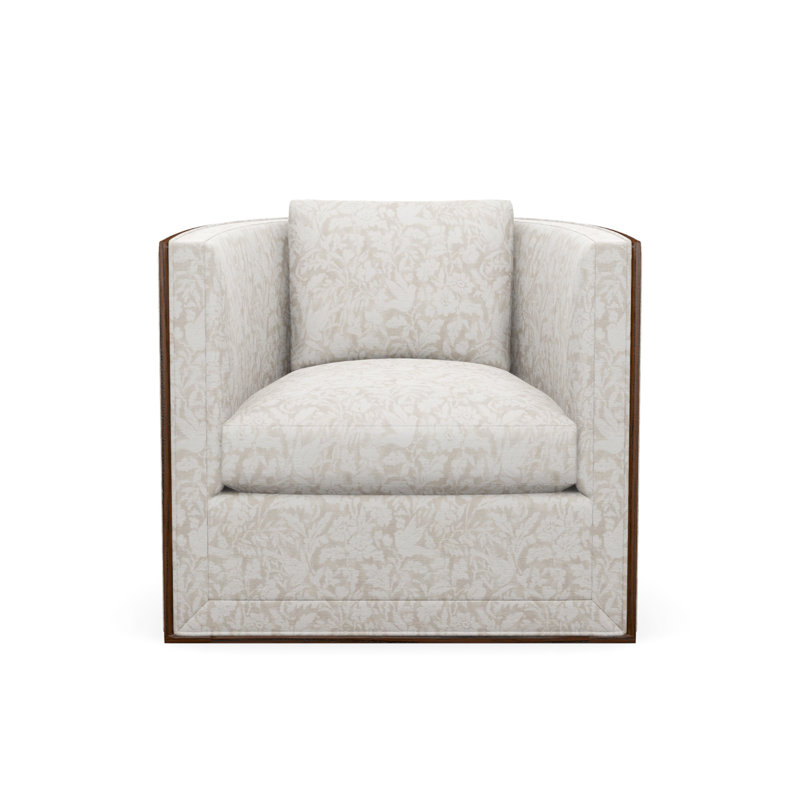 Brett Accent Chair, Expresso, Everly Linen