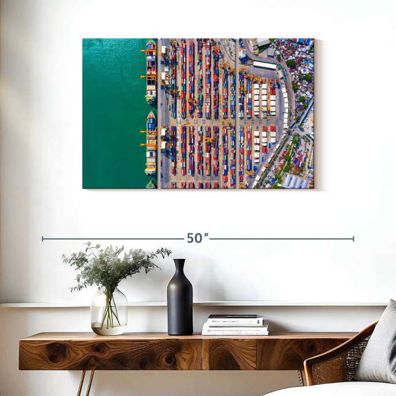 Mehar Container Port, 24" H x 38" W