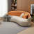 Orange / blanc cassé