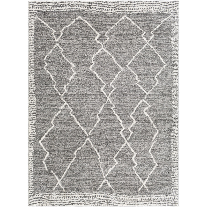 Tapis gris/gris anthracite sud-ouest Arlo, Rectangle 6 pi 7 po x 9 pi