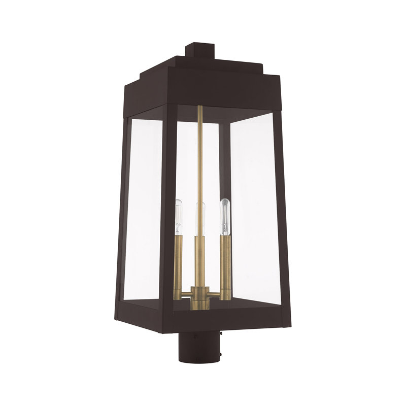 Tête de lanterne câblée 1 lumière Antionetta, H 24,75 po x l 10,5 po x P 10,5 po, Bronze