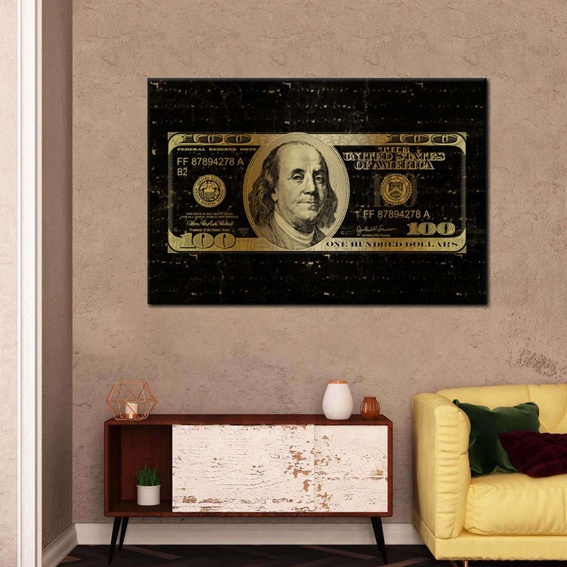 Hundred Dollars Canvas Print, 34" H x 51" W x 1.25" D