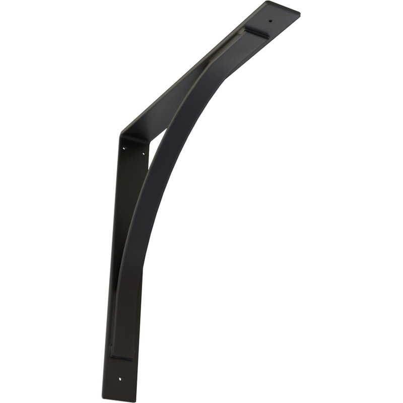 Support en acier Morris, Noir thermolaqué, H 24 po x l 3 po x P 24 po