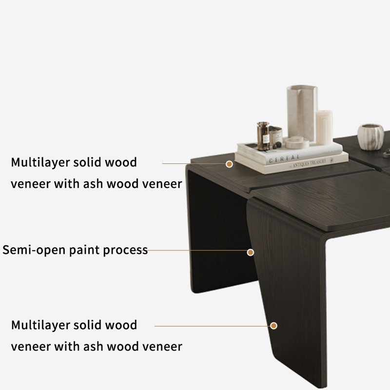 Modern Minimalist Coffee Table, Black
