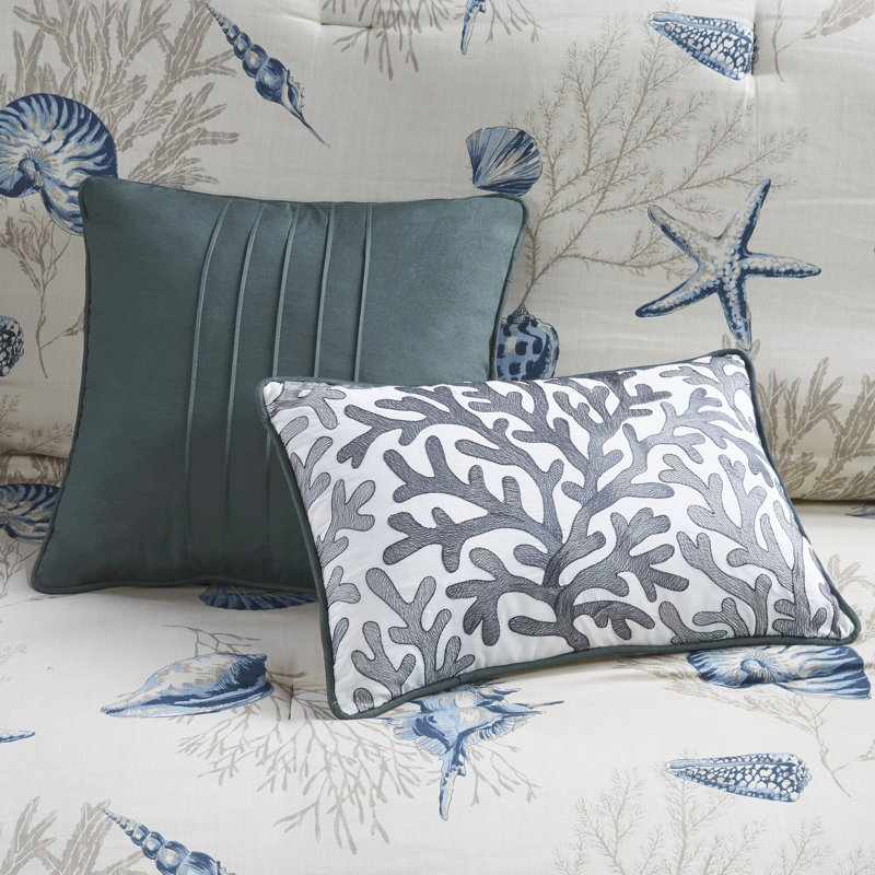Édredon très grand bleu - 100% coton avec accent 200T