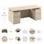 Bureau debout électrique avec tiroirs et panneau de modestie Bush Stratus 72W x 30D Bush Business Furniture-114224169