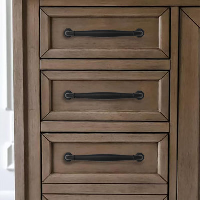 10-Pack Matte Black Cabinet Pulls 3.5 Inch Hole Centre Heavy Duty Solid Zinc Alloy Drawer Handles For Kitchen Bathroom Cupboard Dresser
