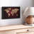 " Maroon World Map Wall Art "-565614699