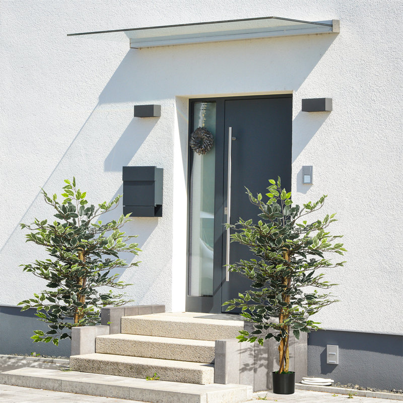 130cm Faux Ficus Tree in Cement Pot