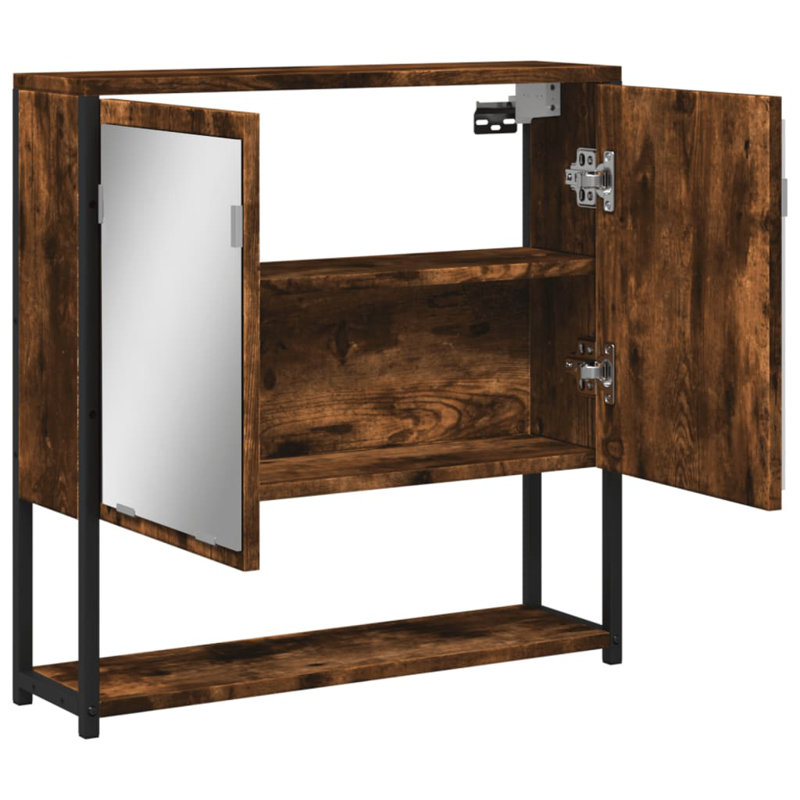 Bathroom Cabinet, Smoked Oak