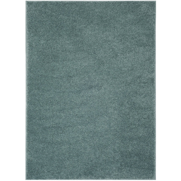 Helsel Shag Performance Machine Washable Solid Color Rug