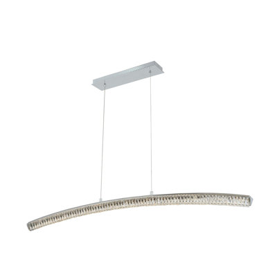 Aries 1 LT Chrome/Clear Linear Pendant Allegri