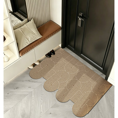Ensemble de 2 tapis de bienvenue extérieurs pour l'extérieur, tapis d'entrée antidérapant à profil bas pour porte d'entrée, tapis d'entrée intérieur robuste pour l'extérieur, tapis de recouvrement de saleté ajustable