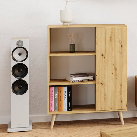 116cm H x 90cm W Bookcase, Artisan Oak