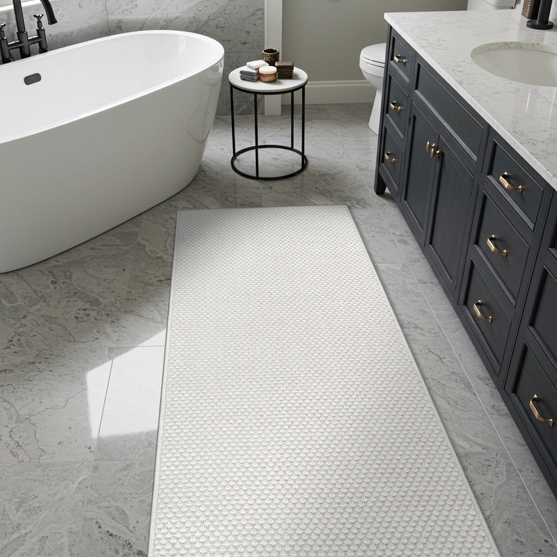 Tapis intérieur / extérieur, Ivoire ivoire, Tapis de couloir de 2 pi x 7 pi