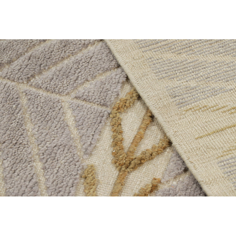 Rug & Kilim’S Scandinavian Style Rug With Gray And Beige-Brown Geometric Patterns
