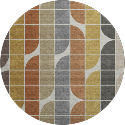 Premium Machine Washable Mayfield AMF2418 Geometric Rug