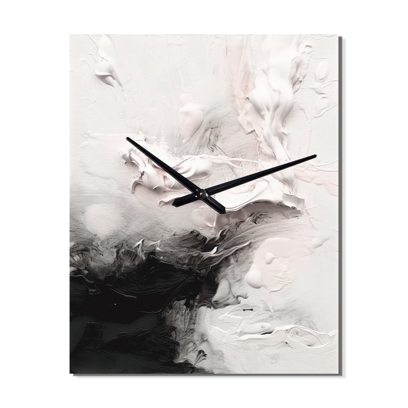 Horloge murale Twist Watercolor III - Peinture abstraite, H 40 po x l 30 po x P 1 po