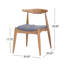 Ensemble de salle à manger 5 pièces Mid-Century Modern - Table en bois massif et 4 chaises-254416888