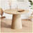 Modern Wooden circular dining table-1033680881