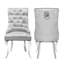 Shoreview 37.5cm H Tufted Velvet Upholstered Upholstered Back Side Chair in Grey-2052753241