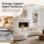 Canapé modulaire courbé en sherpa 125 pièces 2 pièces 125,2 po, canapé 5 places crème surdimensionné avec structure en bois massif et 7 coussins décoratifs