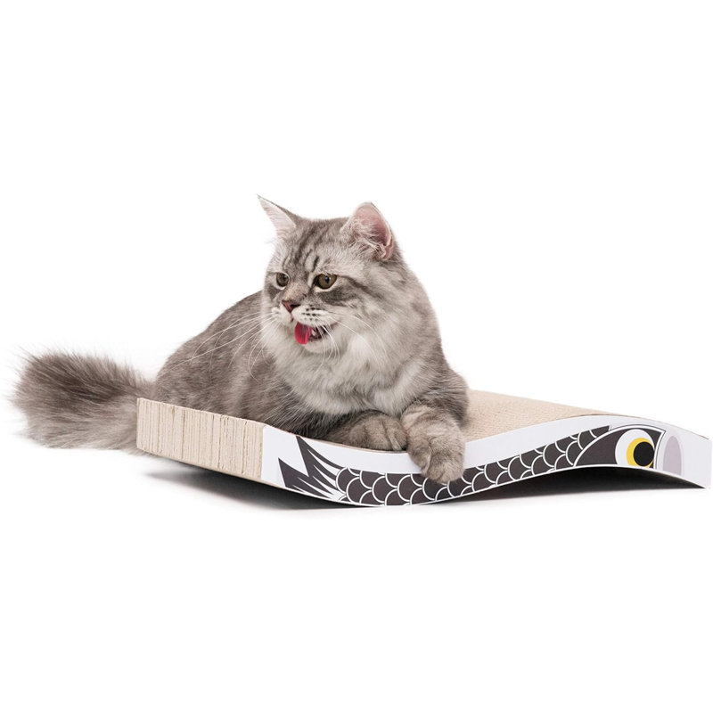 Cat Scratcher Cardboard Cat Scratch Pad With Premium Scratch Textures Design Durable Cat Scratching Pad Reversible