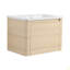 Meuble-lavabo mural 28 po avec lavabo en céramique blanche et porte à fermeture en douceur, emballage KD, contreplaqué-121099599
