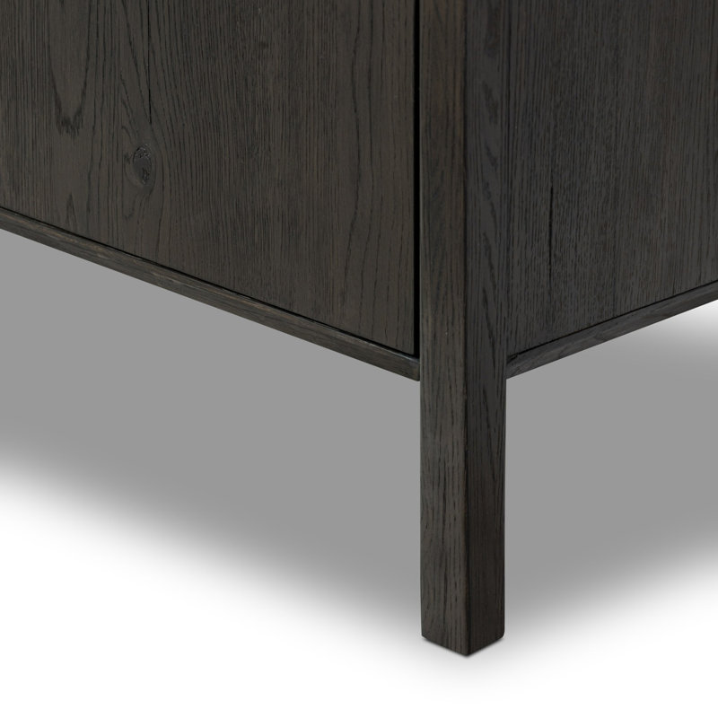 Orwin Wide Bookshelf-Smoked Black Oak, Black