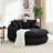 53" Chenille Barrel Chair, Oversized Round Chaise Lounge Single Sofa Chair With Pillows-1377426835