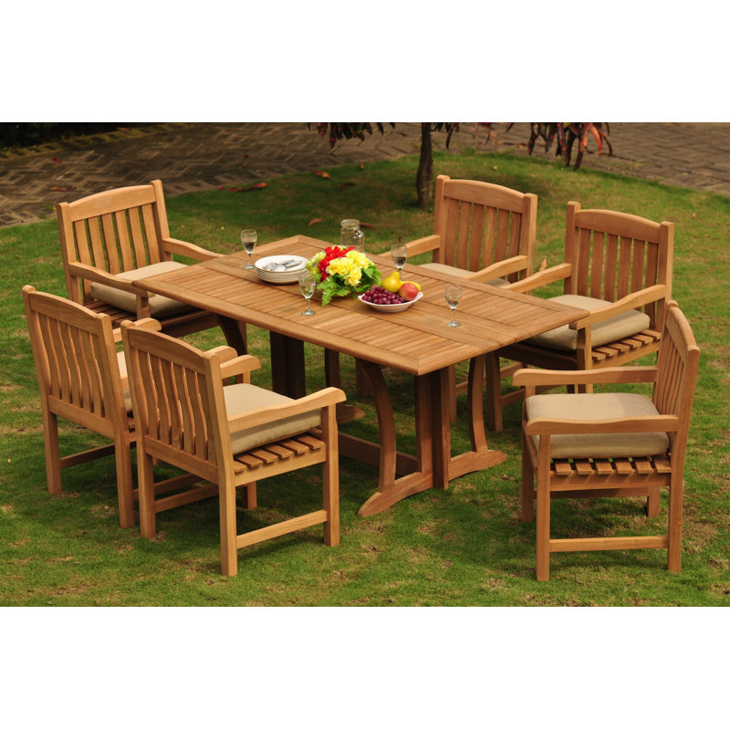 Ensemble repas 5 pièces teck luxueux Espanola, 6