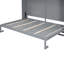 Grand lit mural gris, tablettes supérieures et, peu encombrant pour le bureau à domicile, taille facile à utiliser avec et petit appartement, sans sommier