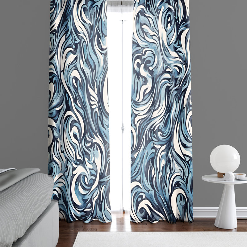 Paire de rideaux semi-transparents en polyester Lansen, L 40 po x L 52 po