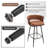 Kymberlynn Swivel Upholstered Low Back Bar & Counter Stool With Metal Frame-1926543887-1912750046