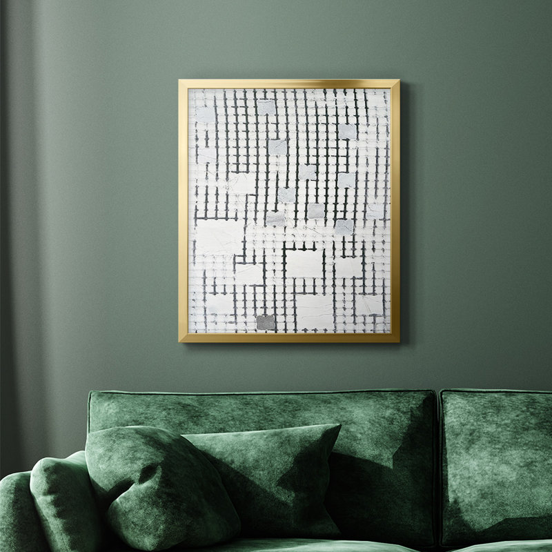 Toile encadrée de qualité supérieure Gossamer I - prête à être accrochée, Or, H 20 po x l 16 po
