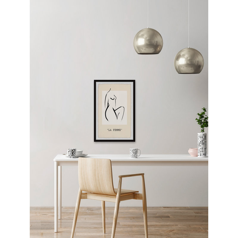 «La Femme», reproduction encadrée, H 12 po x l 8 po x P 1,5 po