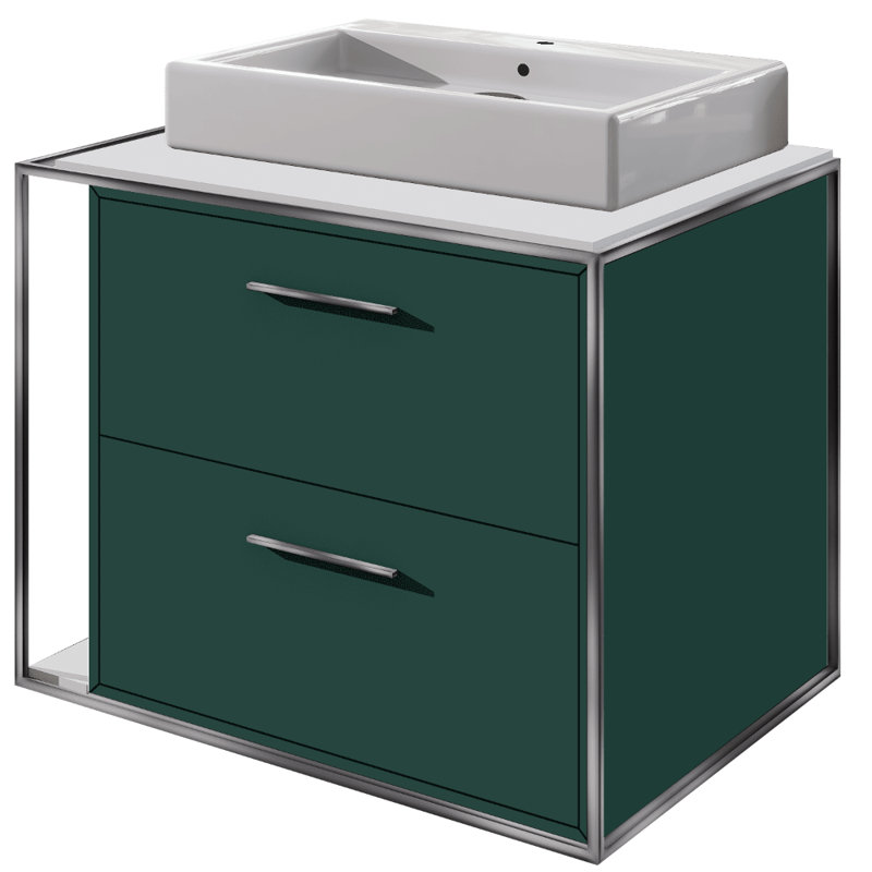 Aquagrande 18.5'' L Bathroom Sink, Single Hole Faucet