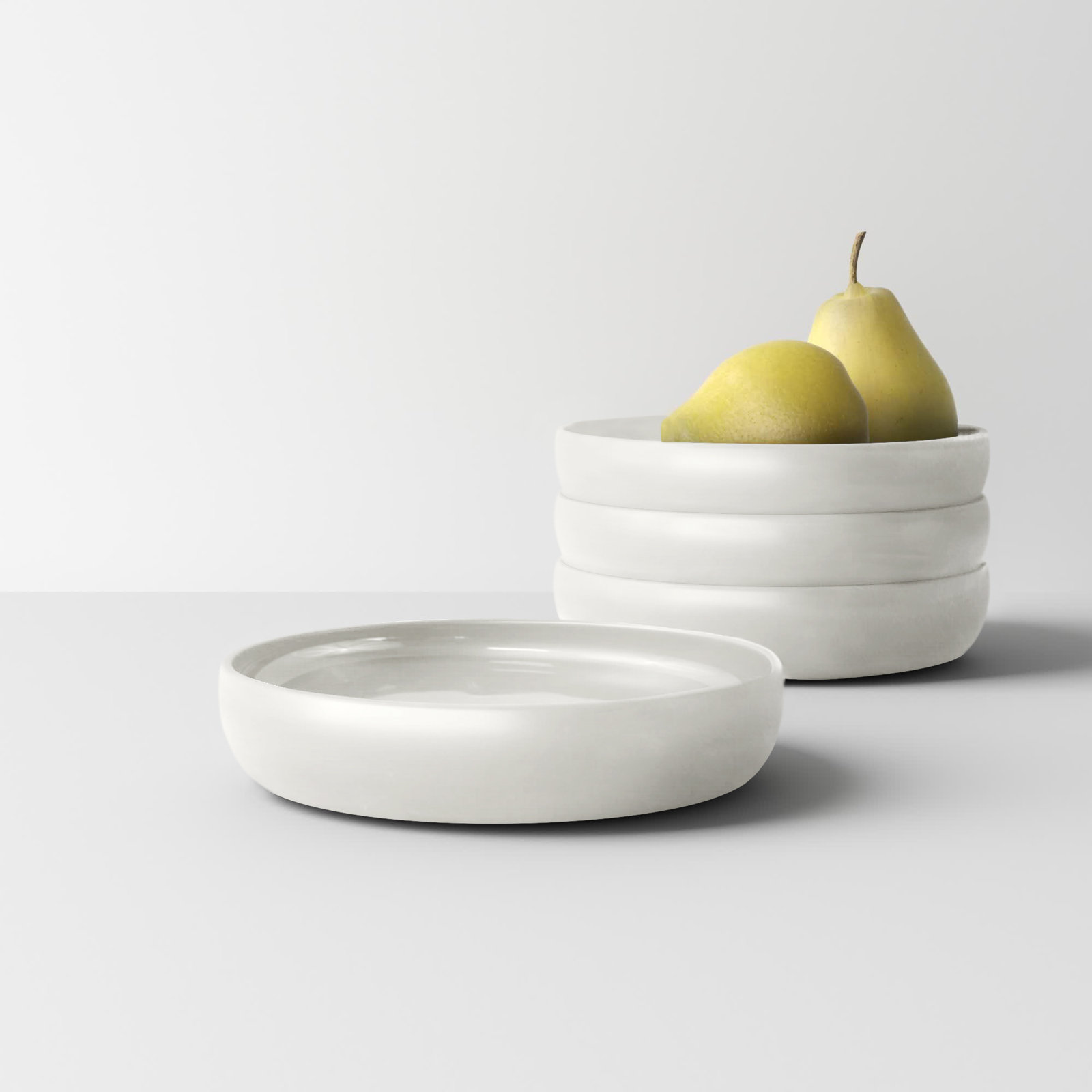 Borgen Ceramic Dining Bowl, Pearl