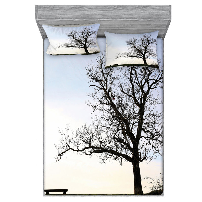 Microfiber Sheet Set, Queen Sheet Set with Fitted Sheet