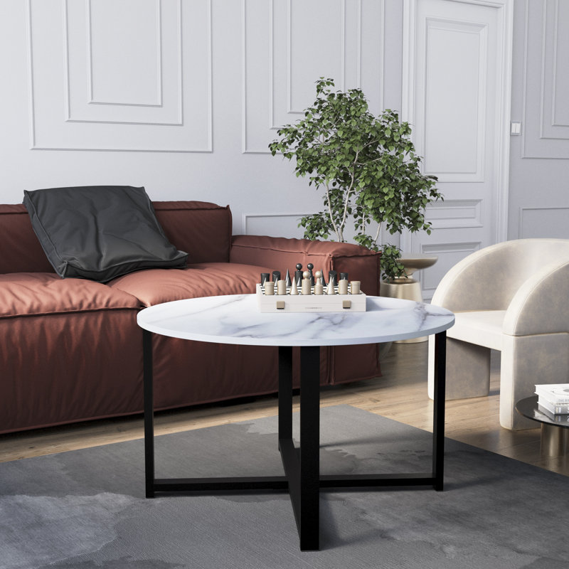 Catrinia Four Leg Coffee Table, Marble