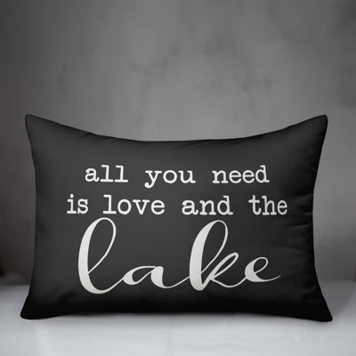 Karmina All you need is Love and the Lake Indoor/Outdoor Lumbar Pillow