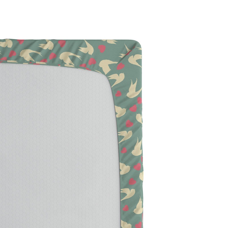 Romantic Microfiber Fitted Sheet, Twin Fitted Sheet