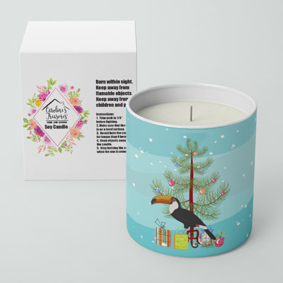 Pine/Christmas Tree Scented Jar Candle with Ceramic Holder