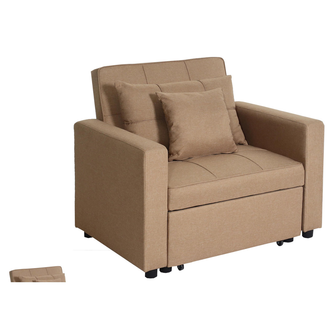 Schlafsessel MCW-L90, Klappsessel Schlafsofa Gästebett Relaxsessel, Liegefläche Stoff/Textil